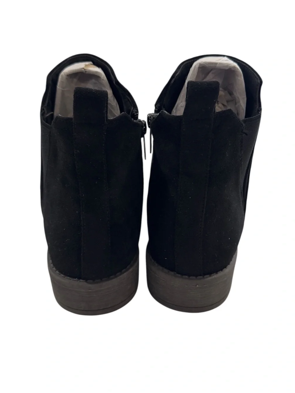 Propet Black Faux Suede Chelsea Ankle Boots Women’s Size 7 M Side Zip Comfort